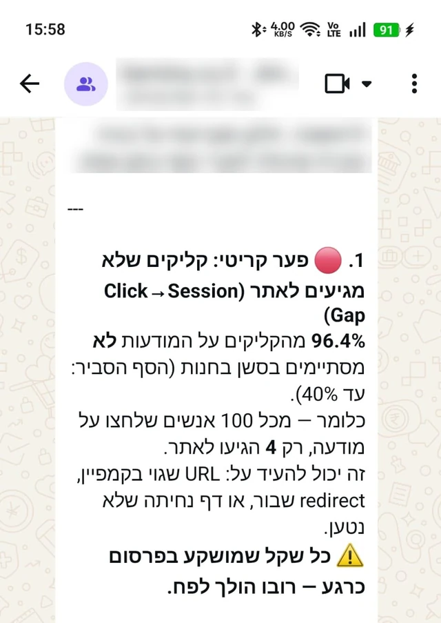 התראת ג'ימי: פער קריטי בין קליקים ל-Sessions